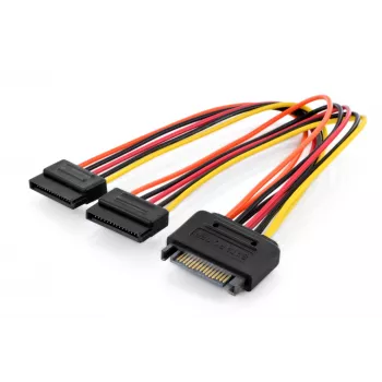 Assmann cavo adattatore SATA Y 15-pin SATA su 2x 15-pin SATA ST/BU/BU 0,3m cavo adattatore SATA Y, 0,3m - 15-pin SATA su 2x 15-pin SATA, ST/BU/BU - Siche