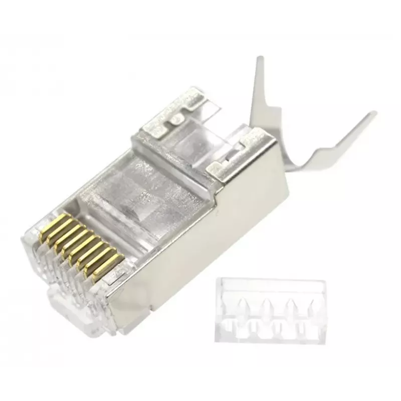 Connettore maschio RJ45 GEMBIRD CAT7 8P8C placcato oro 15µ FTP/SFTP, confezione da 100