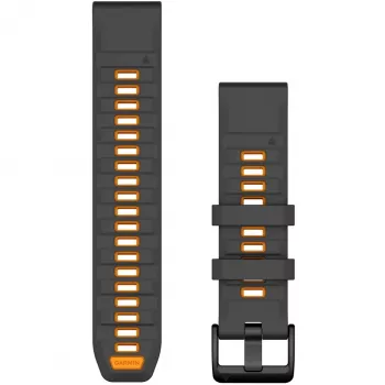 Cinturino Garmin QuickFit 010-13392-05 graphite arancione