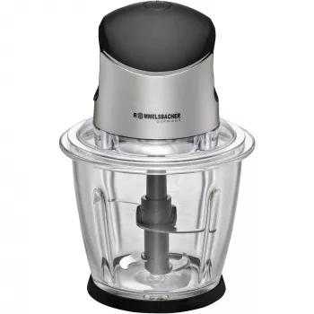 Tritatutto elettrico Rommelsbacher MZ 500 — 1,5 L, 500 W, acciaio inox nero