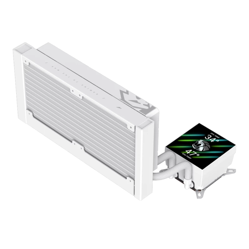 Dissipatore a liquido per CPU Gamemax | GLACIER 240 LCD WH | Intel, AMD