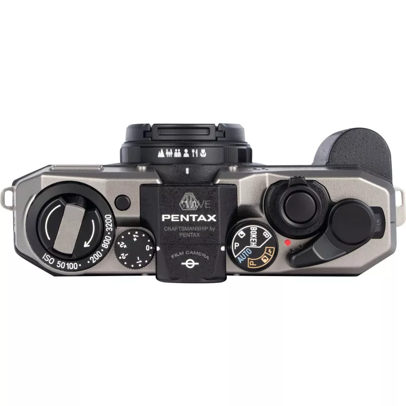 Pentax 17 fotocamera a pellicola, nero/argento