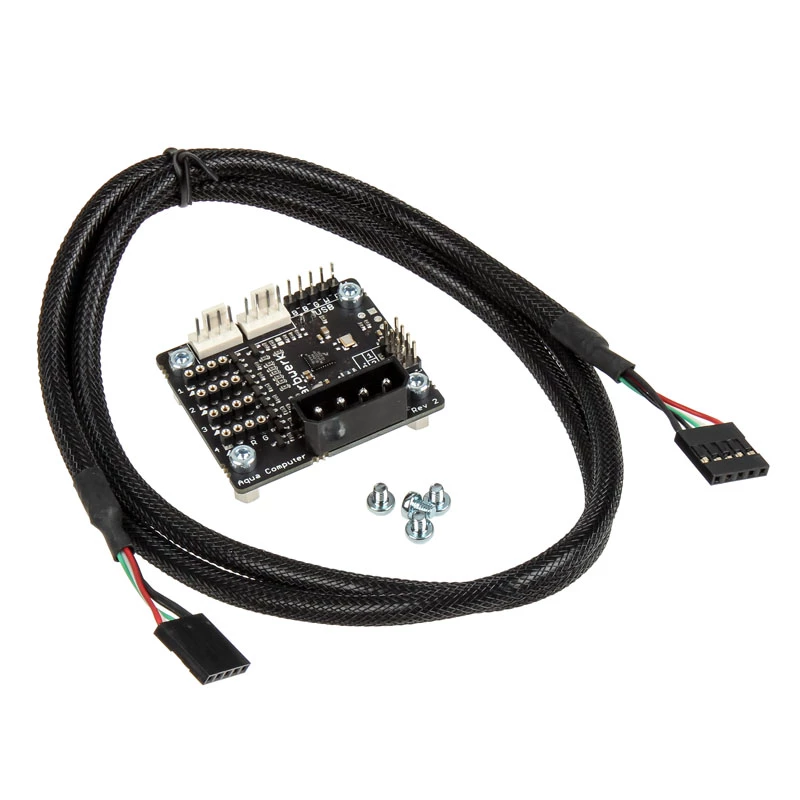 Controller LED per illuminazione Aqua-Computer farbwerk USB – 12 V, 2,5 A, nero