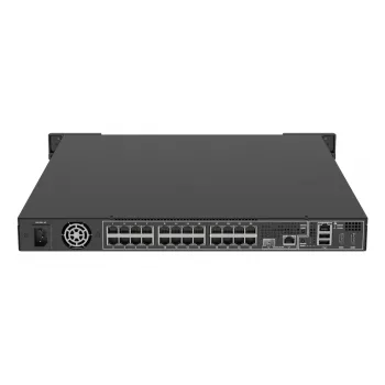 Videoregistratore di rete AXIS S2224 Mk II 24 canali, riproduzione 48 canali, 7680×4320, HDD 6 TB, SSD 256 GB, RAID 0/1/10, 1U, nero