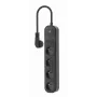 Ciabatta GEMBIRD TSL-PS-F4U-02 con 4 prese PL e caricabatterie USB, nero