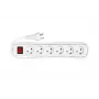 Microconnect MC-GRU0630DK ciabatta multipresa 3 m 6 prese per interni bianco