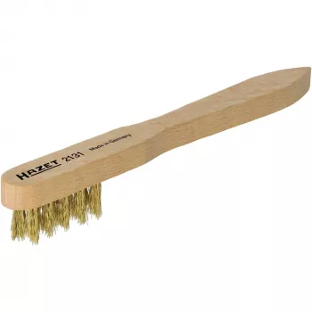 Spazzola per pulizia candele, filo di ottone e manico in legno (2131)