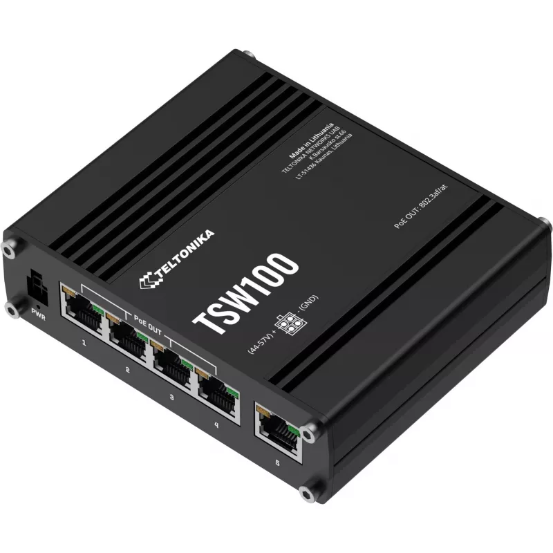 Teltonika TSW100 switch PoE industriale non gestito