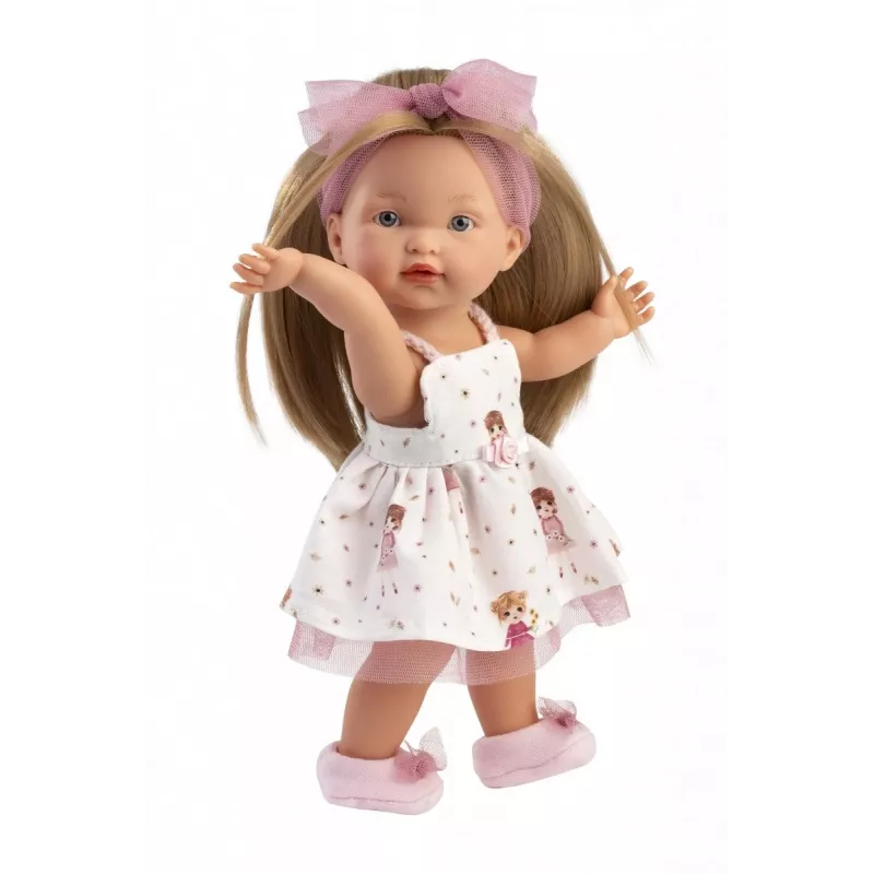 Bambola Llorens Valeria 28 cm – tratti realistici, corpo morbido, testa e arti in vinile