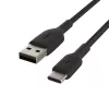 Cavo intrecciato USB-C a USB-A 3m nero