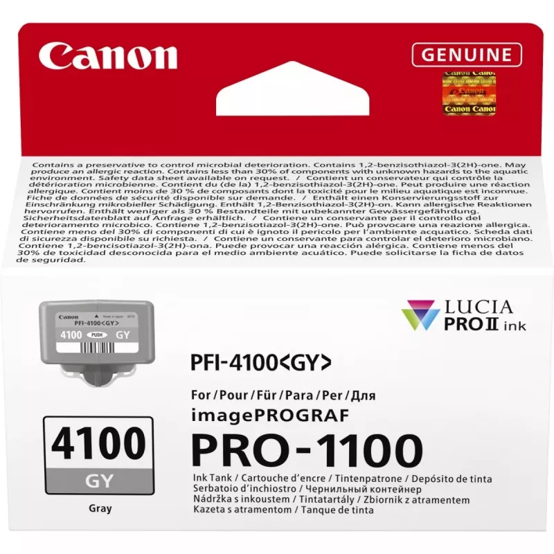 Cartuccia d'inchiostro Canon LUCIA PRO II 1 pz. originale resa standard grigio