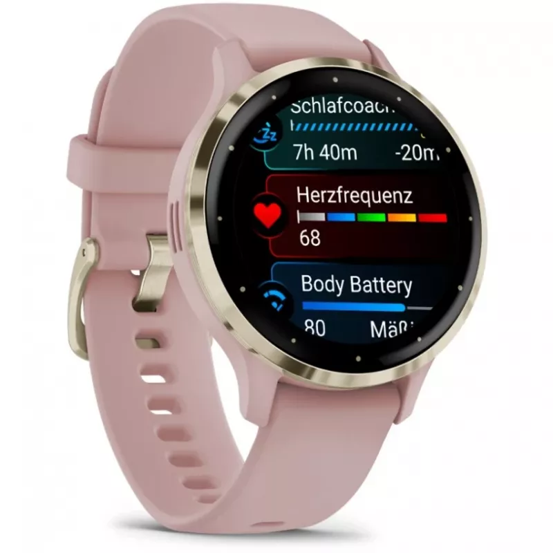 Garmin Venu 3S 3,05 cm (1,2 inch) AMOLED 41 mm digitale 390 x 390 Pixel touchscreen oro, rosa Wi-Fi GPS (satellitare)