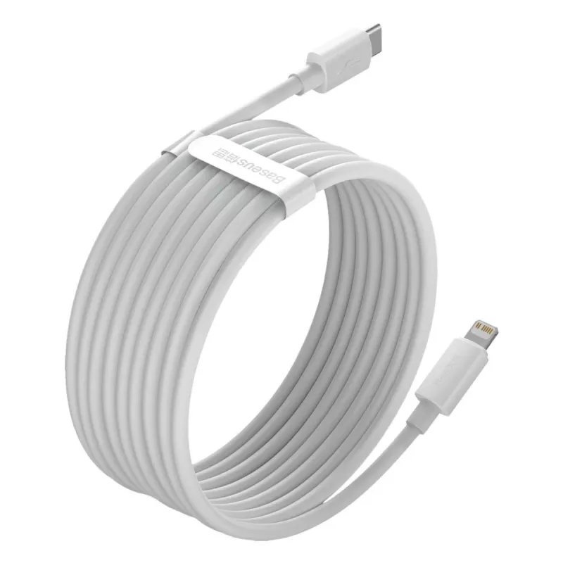 Kit cavi dati Baseus Simple Wisdom USB-C a Lightning PD 20W (2 pezzi/confezione) 1,5m bianco