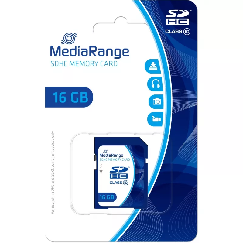 Scheda di memoria MediaRange 16GB SDHC Class 10 MR963