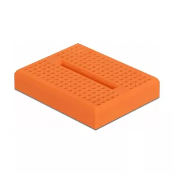 Breadboard DELOCK 18319, scheda di prototipazione in plastica, arancione, 36×46×10 mm