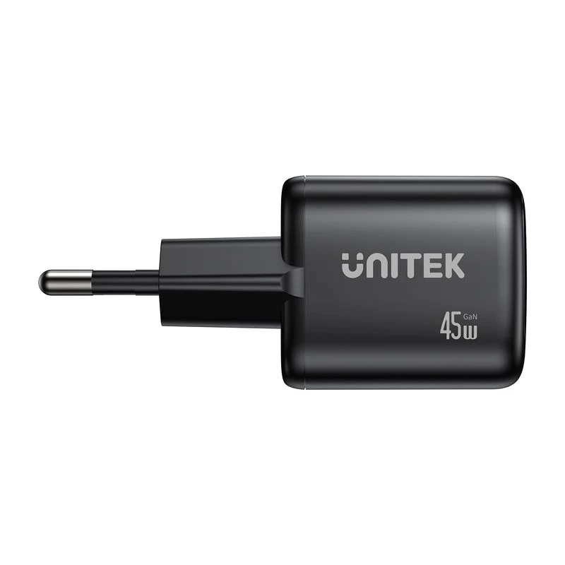 Caricabatterie da parete Unitek 2x GaN 45W — 2× USB‑C PD 3.0 e ricarica rapida QC