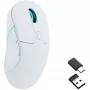 Mouse gaming Keychron M3 per destrorsi RF wireless + Bluetooth ottico 26000 DPI bianco