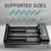 Caricabatterie everActive LC200 domestico USB, 2 vani, Li-Ion, supporta A/AA/AAA/AAAA/C/D, ingresso 5 V, uscita 4,2 V, nero