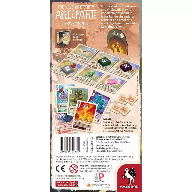 The Vale of Eternity: Artefakte, espansione gioco da tavolo
