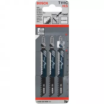 Bosch T 111 C lama per seghetto alternativo in acciaio al carbonio (HCS) 3 pz.