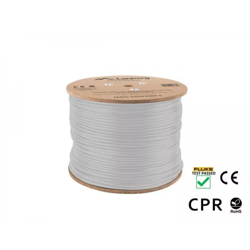 Cavo di rete Lanberg LCS7L-11CU-0305-S RJ45 Cat7 305 m bianco