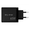 Caricabatterie da parete LCD presa USB + USB-Cx2 PD 65W GAN nero wattmetro