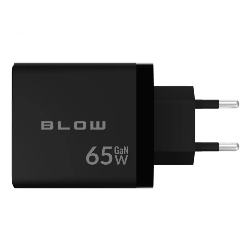 Caricabatterie da parete LCD presa USB + USB-Cx2 PD 65W GAN nero wattmetro