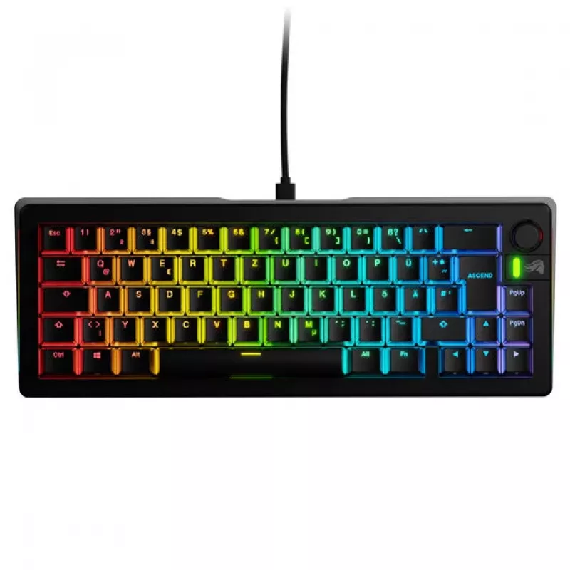 Tastiera gaming meccanica preassemblata 65% GLORIOUS GMMK 3 — layout ISO, Fox Switches, nero