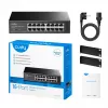 Switch di rete Cudy GS1016 — 16 porte Gigabit Ethernet (10/100/1000), switching 32 Gbit/s, montaggio a rack, alimentazione AC