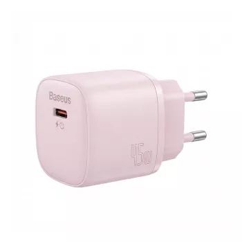 Caricabatterie Baseus PicoGo GaN 45W EU rosa - caricabatterie desktop compatto USB-C PD 45W