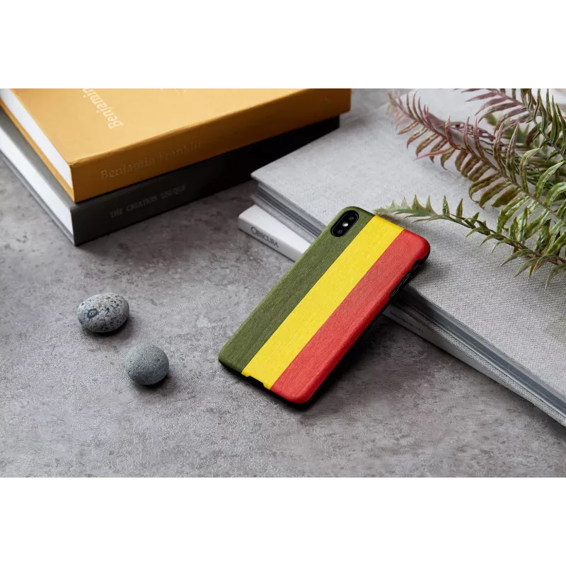 Custodia per smartphone man and wood per iPhone XS Max – modello Reggae, nero