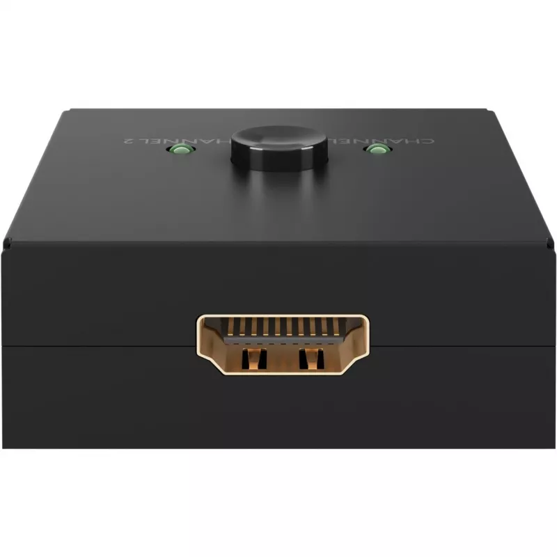 Goobay 58485 Switch HDMI manuale 2 a 1, 4K 30 Hz, Nero