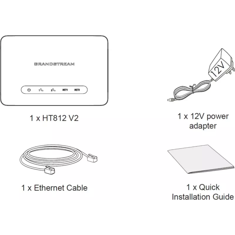 Adattatore VOIP Grandstream HT ATA 812v2