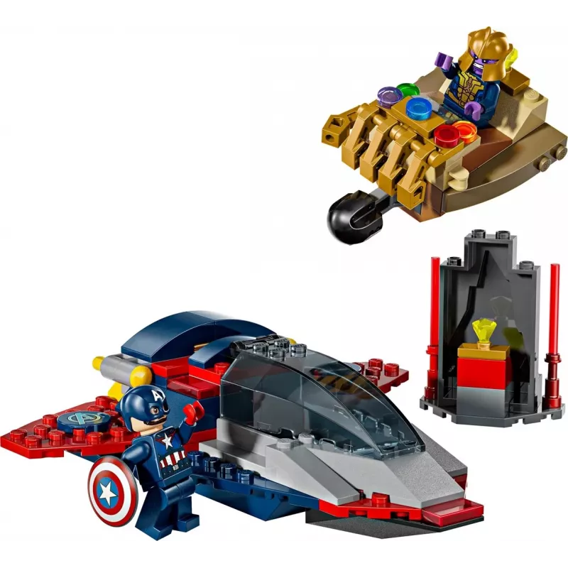 Set da costruzione LEGO Marvel Super Heroes Captain America Thanos 76319 — 107 pezzi, 2 minifigure, età 4+