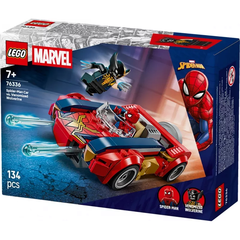 LEGO MARVEL 76336 Auto di Spider-Man vs. Wolverine venomizzato