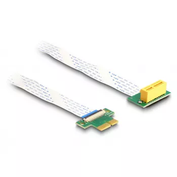 Riser card DeLOCK PCI Express x1 connettore maschio su slot x1 90° angolato con cavo FPC 15 cm