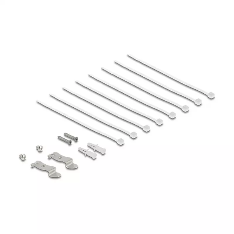 Patch panel DELOCK mini desktop RJ45 8 porte Cat.6A schermato nero per tavolo, parete o guida DIN