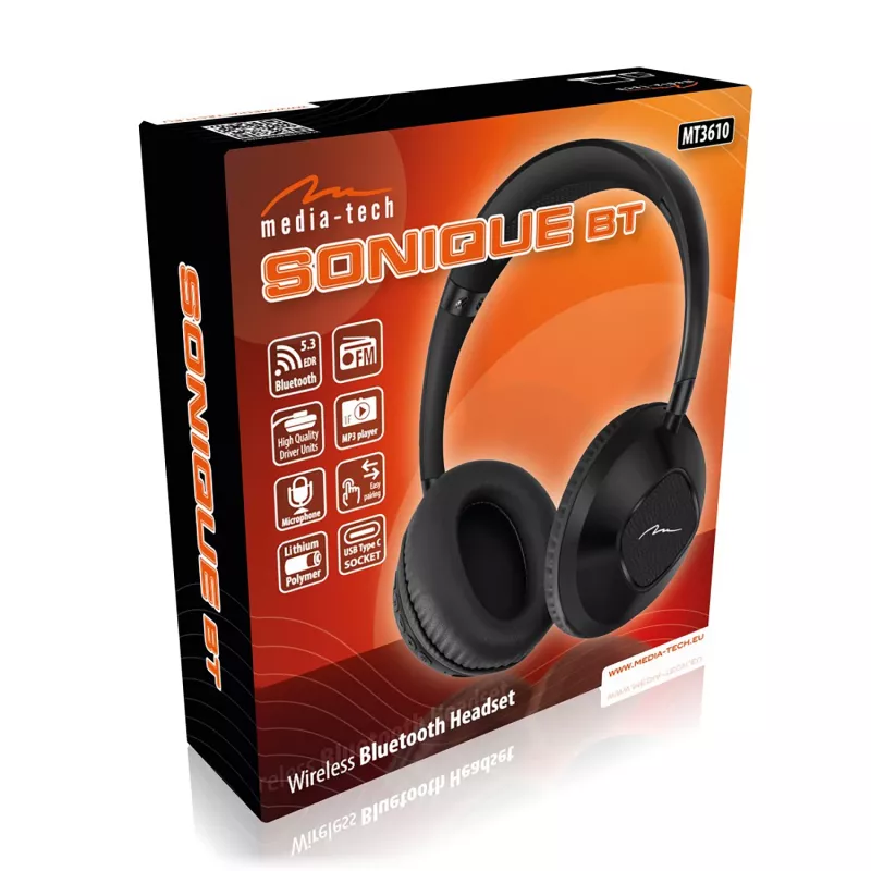 CUFFIE WIRELESS SONIQUE BT MT3610