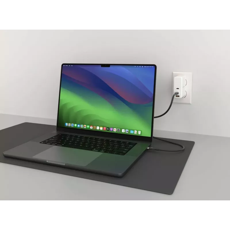 HYPER HyperJuice Cavo USB-C a USB-C in silicone 240W (1,8m/2m) - nero