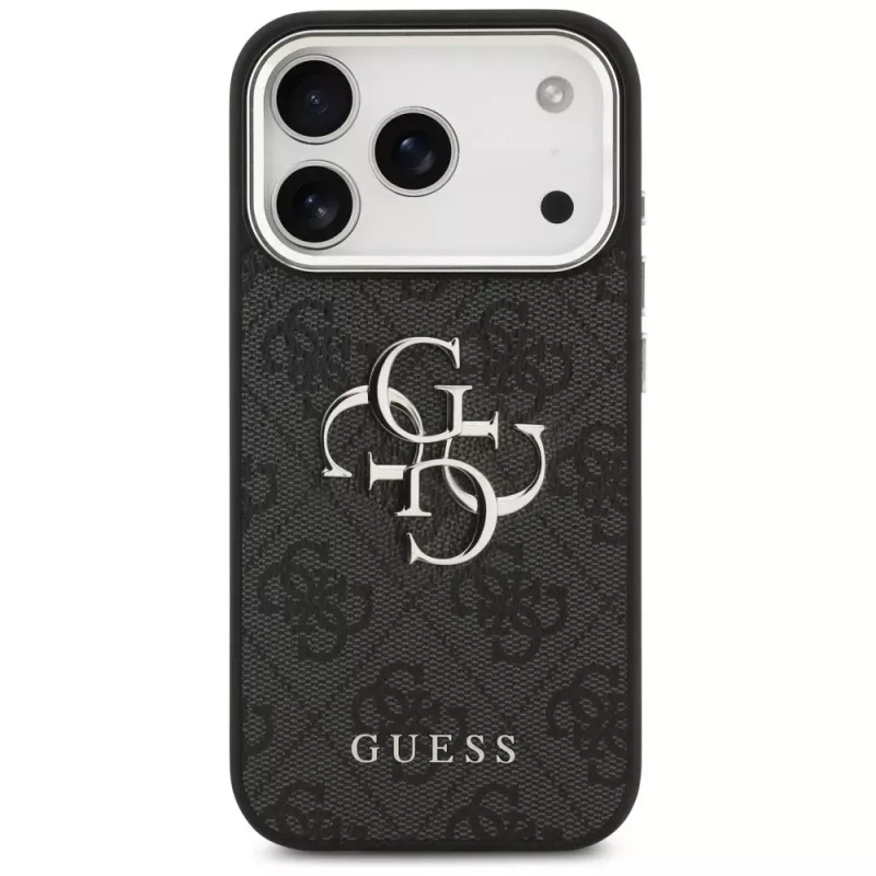GUESS | Hardcase 4G | Back cover | iPhone 17 Pro Max | Apple | pelle ecologica/PC/plastica/TPU | nero