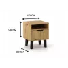 SCANDI 1S slim rovere ARTISAN comodino