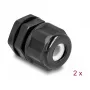 DeLOCK pressacavo EX M16 nero 2 pz poliammide