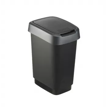 rotho Twist 25 L contenitore per la conservazione rettangolare in polipropilene – 25 L, 476×333×252 mm, nero