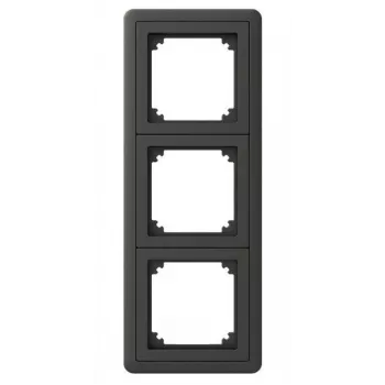 Schneider Electric Exxact placca 3 posti con adattatore rimovibile 7 antracite