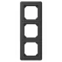 Schneider Electric Exxact placca 3 posti con adattatore rimovibile 7 antracite