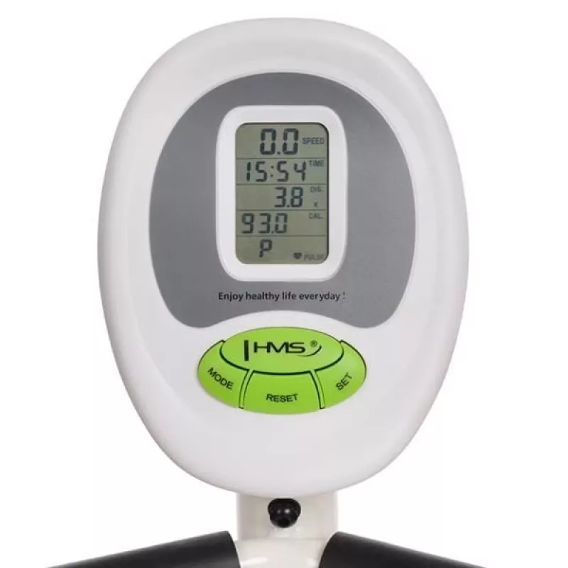 Cyclette magnetica orizzontale bianca e verde HMS R9259