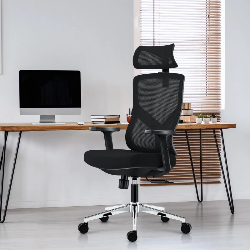 Sedia da ufficio girevole mark adler Manager 3.3 nero — design ergonomico, base girevole