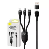 Cavo USB Baseus CASS030101 1,2 m USB-A/USB-C USB-C/Micro-USB-B/Lightning nero