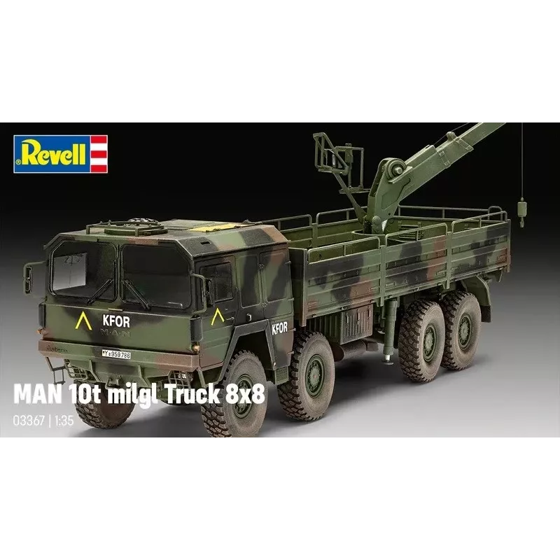 Kit di montaggio modello in plastica REVELL Man 10T Milgl 8x8 autocarro scala 1/35