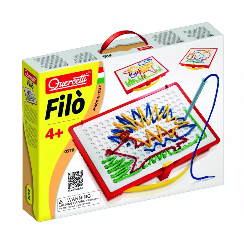 Quercetti 0570 Filo gioco educativo con fili da ricamo, da 4 anni, multicolore